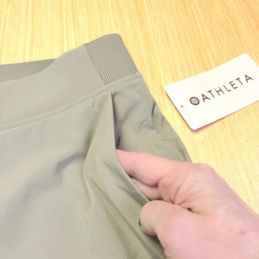 NEW Athleta Brooklyn Mid Rise Ankle Pant Womens 14 Olive Branch